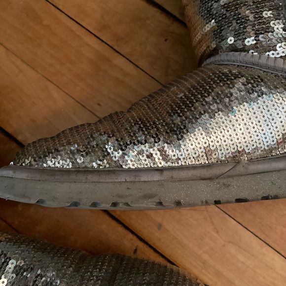 Silver Sparkle Ugg Boots - Picture 5 of 5